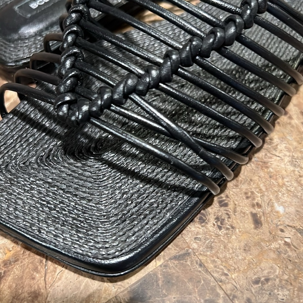 BCBGMAXAZRIA Black Women's Slide Sandals - Picture 11 of 12